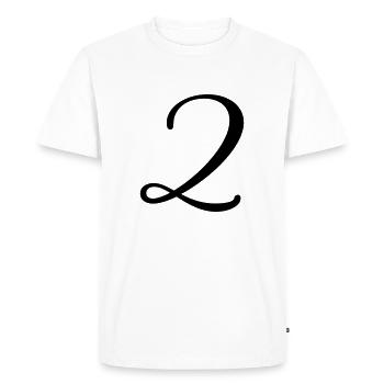 2 - T-shirt Premium bio Homme - blanc - Devant - Nico (187cm)