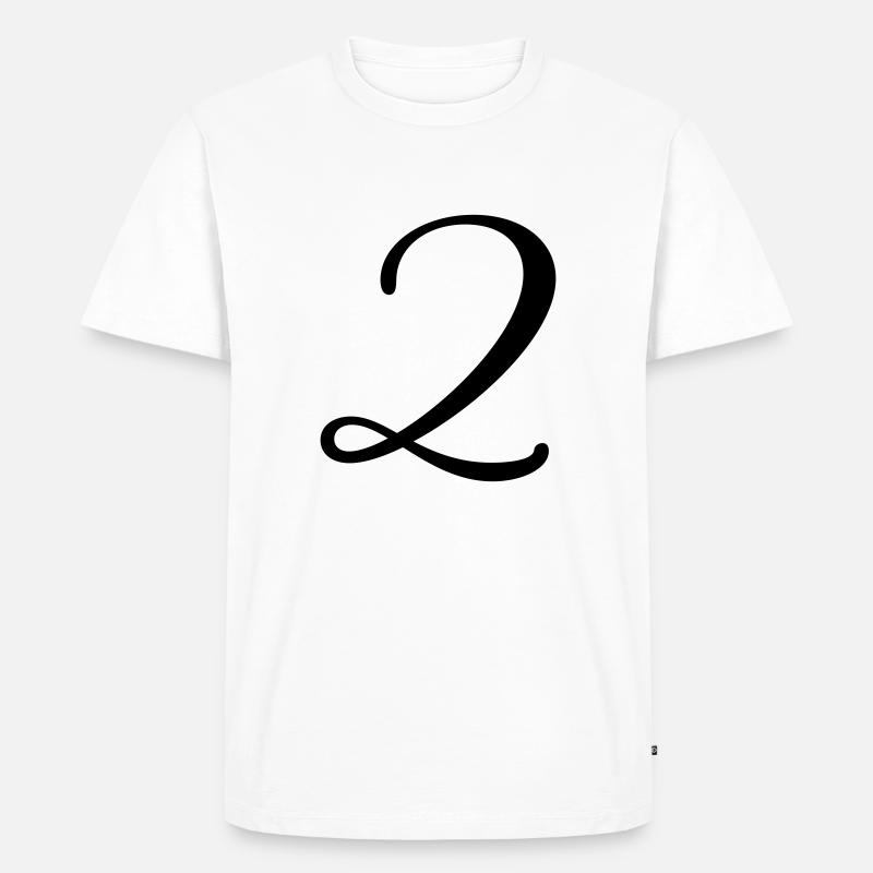 2 - Männer Premium Bio T-Shirt - Weiß