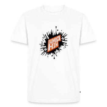 Dump Him Quote Logo - T-shirt Premium bio Homme - blanc - Devant - Nico (187cm)