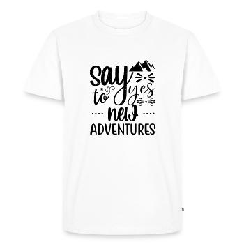 say yes - Men's Premium Organic T-Shirt - white - Front - Nico (187cm)