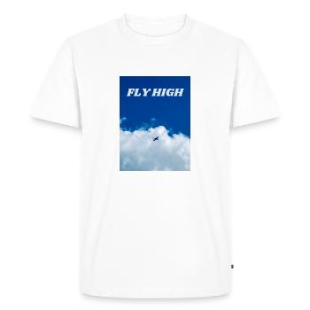 Fly high. Print with realistic photo. - Men's Premium Organic T-Shirt - white - Front - Nico (187cm)