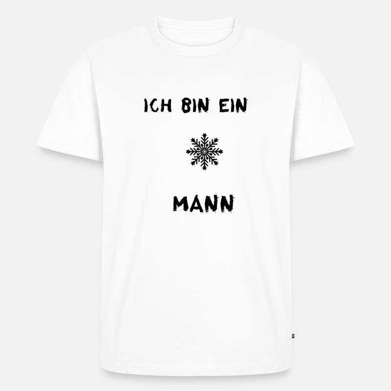 Kälte Mann - Männer Premium Bio T-Shirt - Weiß