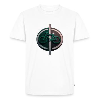 VELO BICYCLETTE PASSION VELO CYCLISTES VELOS vélos - T-shirt Premium bio Homme - blanc - Devant - Nico (187cm)