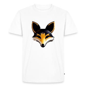 Fennec logo - Men's Premium Organic T-Shirt - white - Front - Nico (187cm)