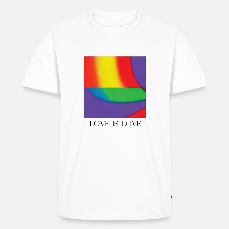 PRIDE - Männer Premium Bio T-Shirt - Weiß