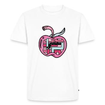 Regardez de plus près à l’intérieur - T-shirt Premium bio Homme - blanc - Devant - Nico (187cm)