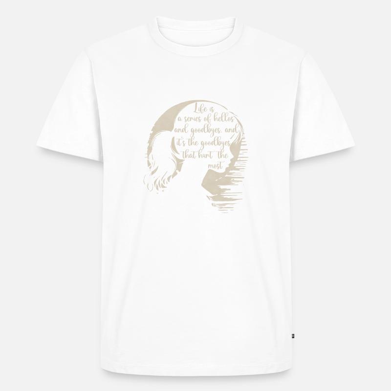 Trauriger Satz - Männer Premium Bio T-Shirt - Weiß