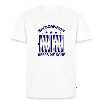 Boardgame Chess Backgammon Game Night - Men's Premium Organic T-Shirt - white - Front - Nico (187cm)