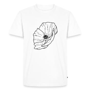 Fleur de pavot - T-shirt Premium bio Homme - blanc - Devant - Nico (187cm)