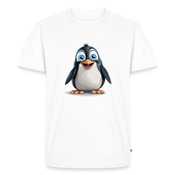 Le manchot radieux - T-shirt Premium bio Homme - blanc - Devant - Nico (187cm)