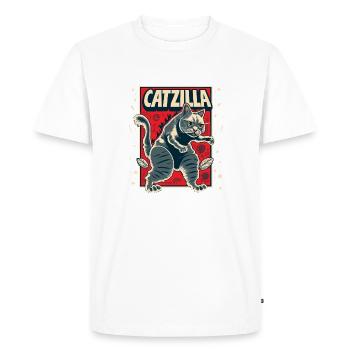 Catzilla - T-shirt Premium bio Homme - blanc - Devant - Nico (187cm)