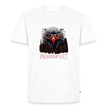Frankfurt T-shirt Frankfurter Hessen FFM Adler - T-shirt Premium bio Homme - blanc - Devant - Nico (187cm)