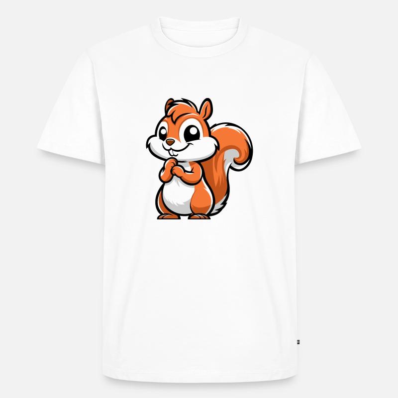 Freches kleines Eichhörnchen - Männer Premium Bio T-Shirt - Weiß