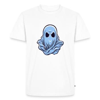 Logo fantôme - T-shirt Premium bio Homme - blanc - Devant - Nico (187cm)