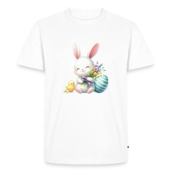 Easter Easter Bunny Easter Eve Easter Sunday Easter Egg Spring - Men's Premium Organic T-Shirt - white - Front - Nico (187cm)