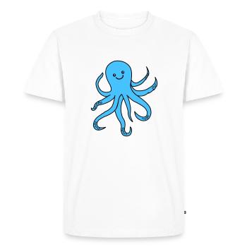Pieuvre Pieuvre - T-shirt Premium bio Homme - blanc - Devant - Nico (187cm)