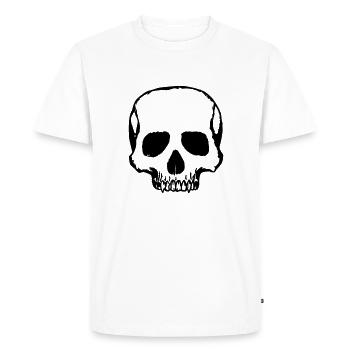 crâne - T-shirt Premium bio Homme - blanc - Devant - Nico (187cm)