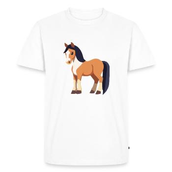 Cheval mignon - T-shirt Premium bio Homme - blanc - Devant - Nico (187cm)