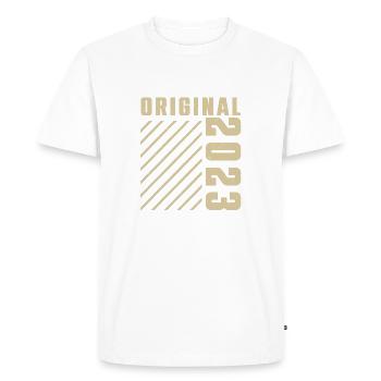 Original 2023 Authentic 2023 Vintage Bursdag - T-shirt Premium bio Homme - blanc - Devant - Nico (187cm)