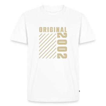 Original 2002 Authentic 2002 Vintage Bursdag - Men's Premium Organic T-Shirt - white - Front - Nico (187cm)