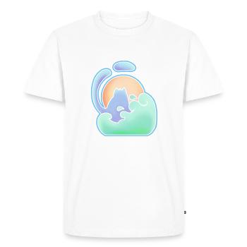 Chill cat - Men's Premium Organic T-Shirt - white - Front - Nico (187cm)