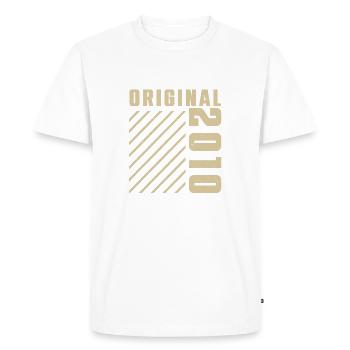 Original 2010 Authentic 2010 Vintage Bursdag - T-shirt Premium bio Homme - blanc - Devant - Nico (187cm)