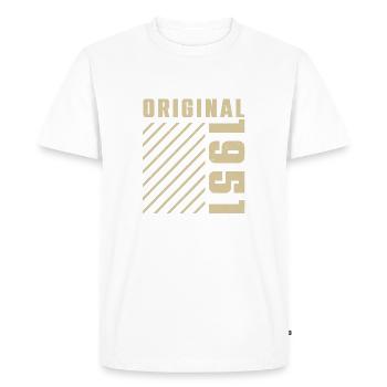 Original 1951 Authentic 1951 Vintage Bursdag - T-shirt Premium bio Homme - blanc - Devant - Nico (187cm)