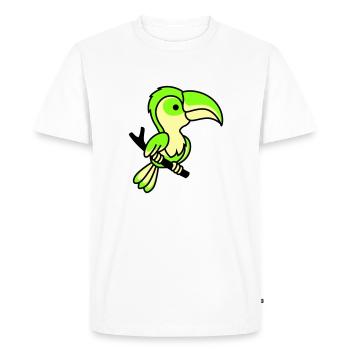 perroquet - T-shirt Premium bio Homme - blanc - Devant - Nico (187cm)