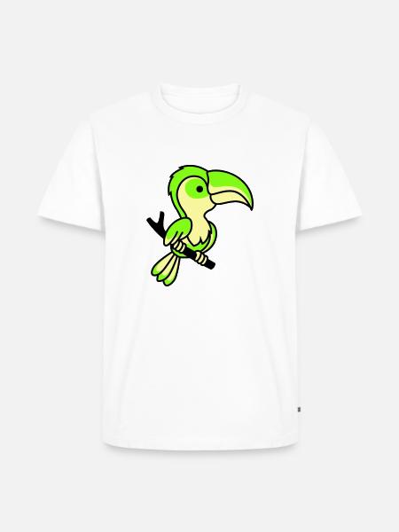 parrot - Men's Premium Organic T-Shirt - white