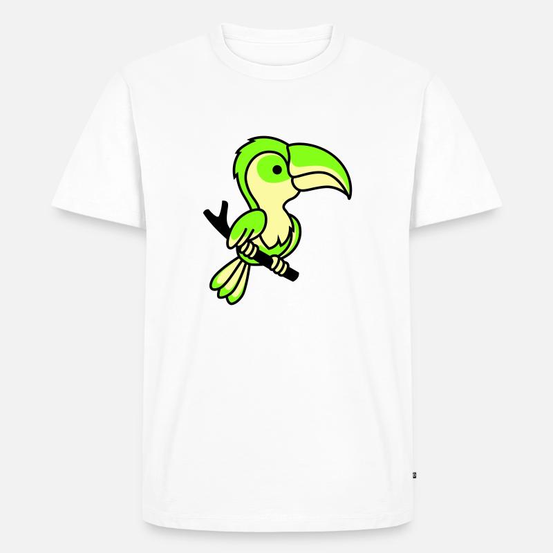papagei - Männer Premium Bio T-Shirt - Weiß