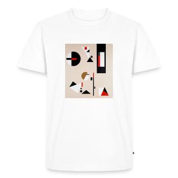 Composition géométrique abstraite - T-shirt Premium bio Homme - blanc - Devant - Nico (187cm)