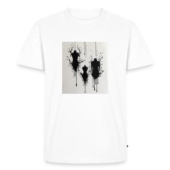 Mannequins avec des taches d’encre - T-shirt Premium bio Homme - blanc - Devant - Nico (187cm)