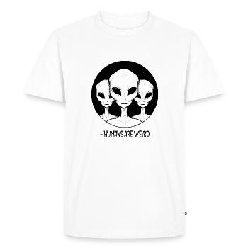 -Humans Are Weird - Men's Premium Organic T-Shirt - white - Front - Nico (187cm)