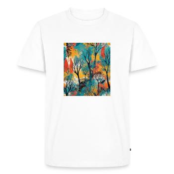 Forêt abstraite - T-shirt Premium bio Homme - blanc - Devant - Nico (187cm)