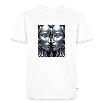 Visage mécanique robotique - T-shirt Premium bio Homme - blanc - Devant - Nico (187cm)