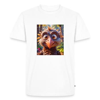 animaux africains super mignons – Vautour - T-shirt Premium bio Homme - blanc - Devant - Nico (187cm)