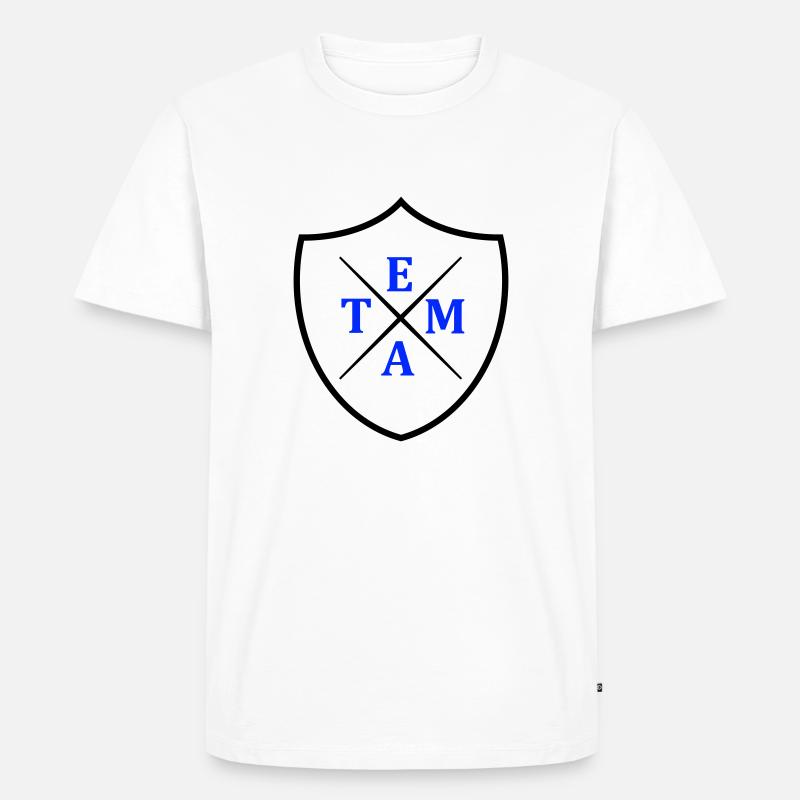 team wappen - Männer Premium Bio T-Shirt - Weiß
