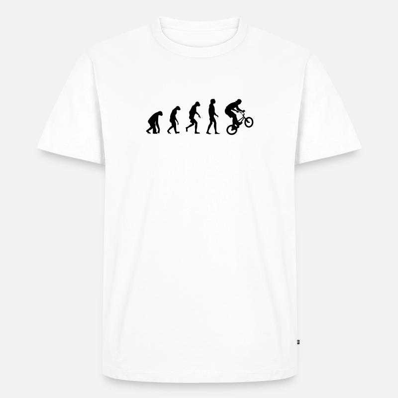 Evolution of BMX - Männer Premium Bio T-Shirt - Weiß