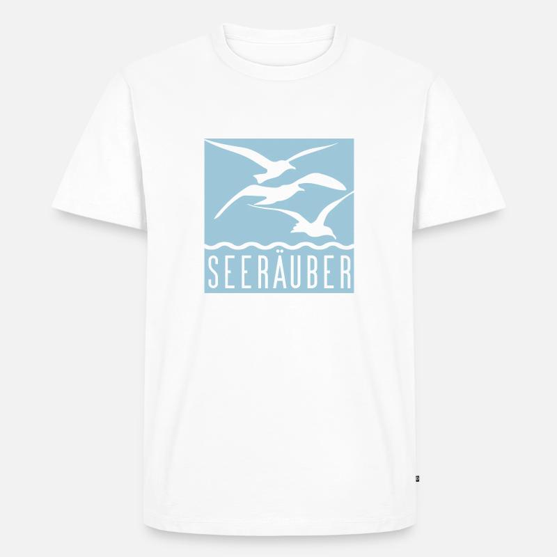 Seeräuber - Männer Premium Bio T-Shirt - Weiß