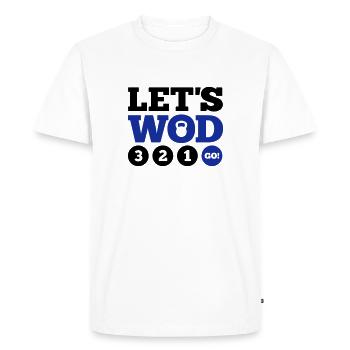 Let's WOD - T-shirt Premium bio Homme - blanc - Devant - Nico (187cm)