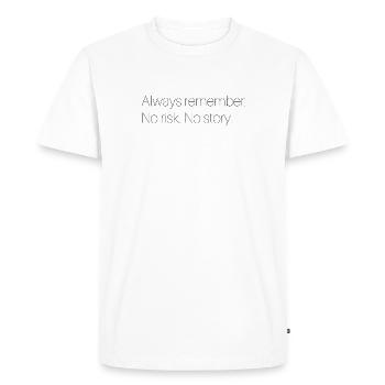 Dicton motivant - T-shirt Premium bio Homme - blanc - Devant - Nico (187cm)