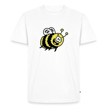 bourdon drôle - T-shirt Premium bio Homme - blanc - Devant - Nico (187cm)
