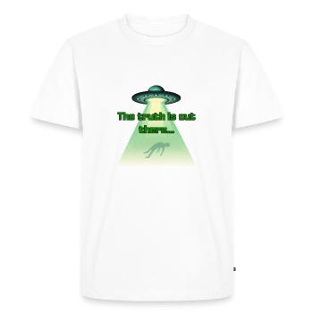 La vérité est là... - T-shirt Premium bio Homme - blanc - Devant - Nico (187cm)