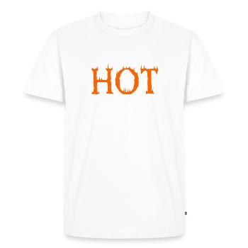 Chaud - T-shirt Premium bio Homme - blanc - Devant - Nico (187cm)