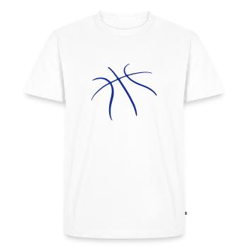 Basket-ball Basketball Basket - T-shirt Premium bio Homme - blanc - Devant - Nico (187cm)