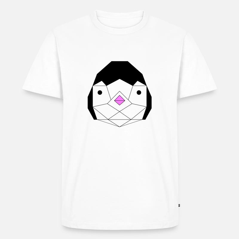 Panda und Pinguin - Männer Premium Bio T-Shirt - Weiß