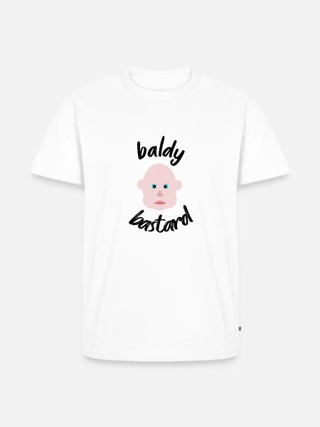 baldy bastard - Men's Premium Organic T-Shirt - white