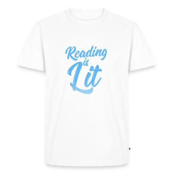 Cadeau pour rat de bibliothèque ou rat de bibliothèque - T-shirt Premium bio Homme - blanc - Devant - Nico (187cm)