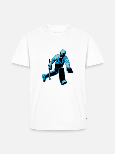 Feldhockey-Torwart - Männer Premium Bio T-Shirt - Weiß