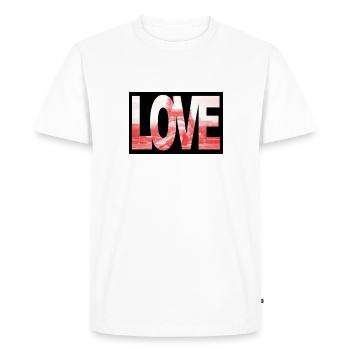 Les pigeons de Paris adorent - T-shirt Premium bio Homme - blanc - Devant - Nico (187cm)
